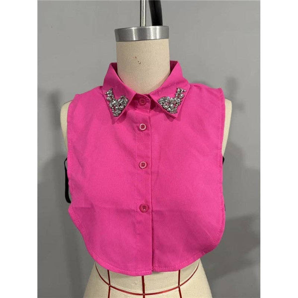 Studded Detachable Shirt Collar 0210