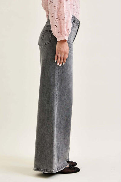 Judy Blue Mid Rise Palazzo Split Back Yoke 881134