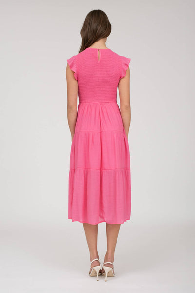 Smocked Tiered Midi Dress 2029