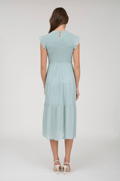 Smocked Tiered Midi Dress 2029