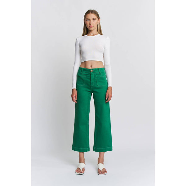 MICA DENIM SUPER HIGH RISE WIDE LEG CROPPED 3717