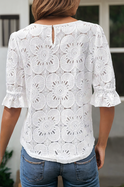 Flower Eyelet Top 101