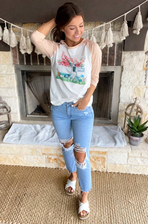 Happy Camper Easter Raglan